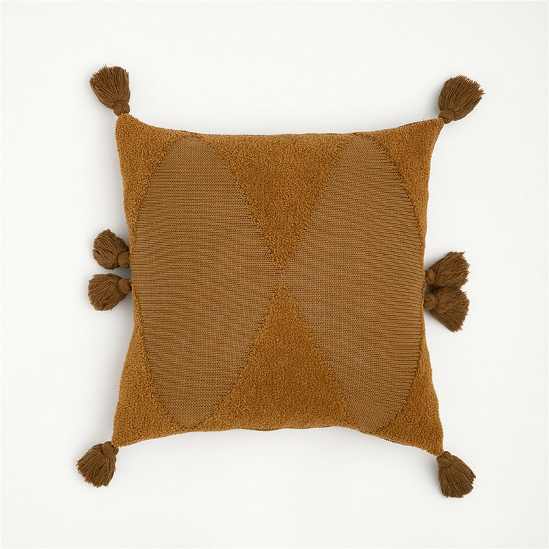 Colorful Cushion Pillow Cover Brown
