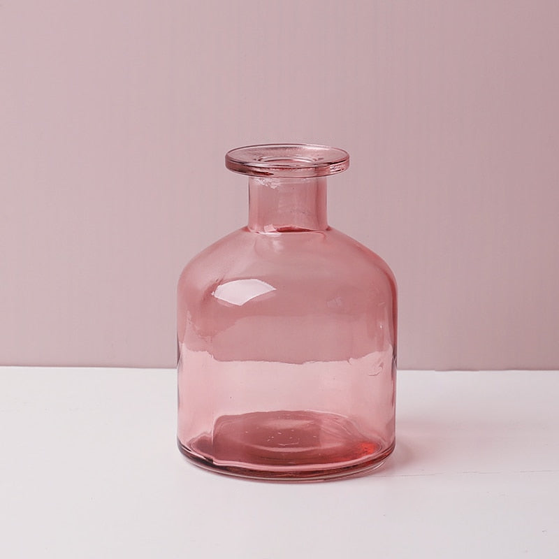 Colorful Glass Bud Vases Pink S