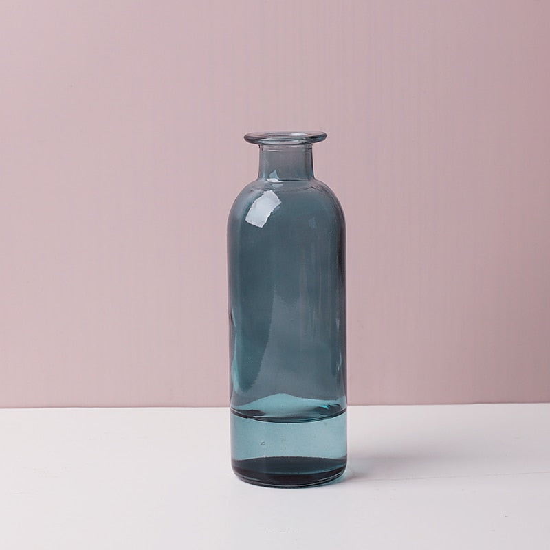 Colorful Glass Bud Vases Teal M