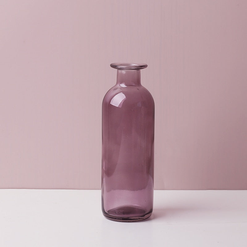 Colorful Glass Bud Vases Purple M