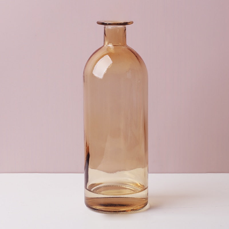 Colorful Glass Bud Vases Ochre L