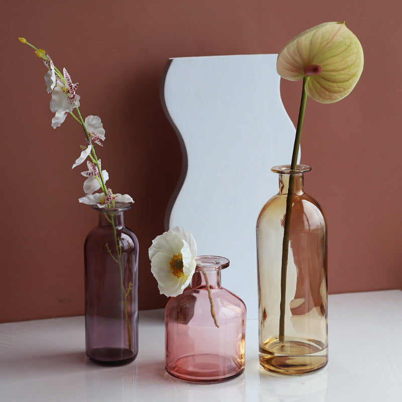 Colorful Glass Bud Vases
