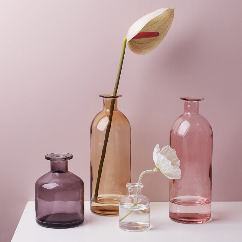 Colorful Glass Bud Vases