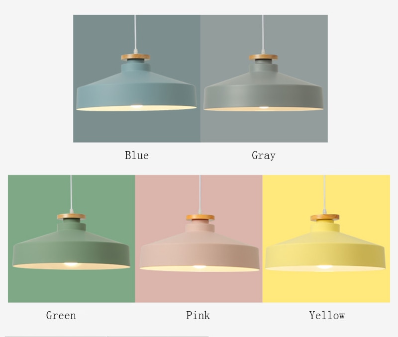 Colorful Metal & Wood Pendant Lights