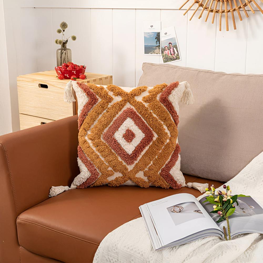 Casablanca Tufted Cushion Cover Two-toned 18"x18"
