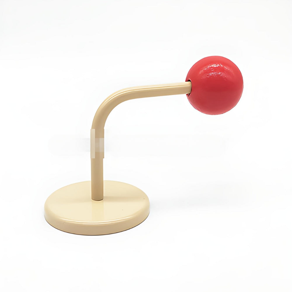 Colorful Magnetic Wooden Ball Hooks Home Storage Beige Ruby