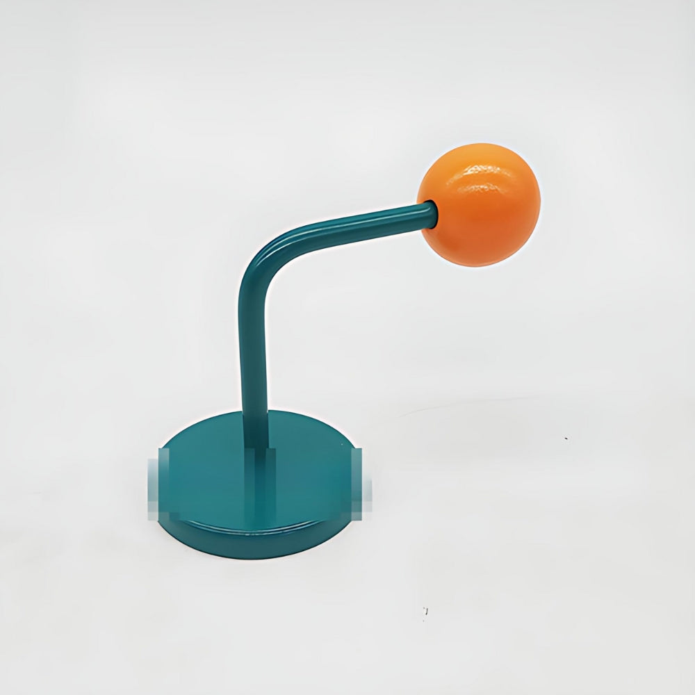 Colorful Magnetic Wooden Ball Hooks Home Storage Teal Amber