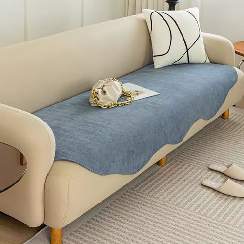All-Season Plain Contour Fit Sofa Cover Sky Haze
