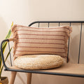 Contrast Stitch Cotton Pillow Cover