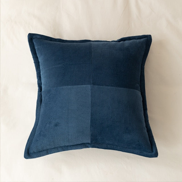 Contrast Twill Solid Pillow Cover Indigo