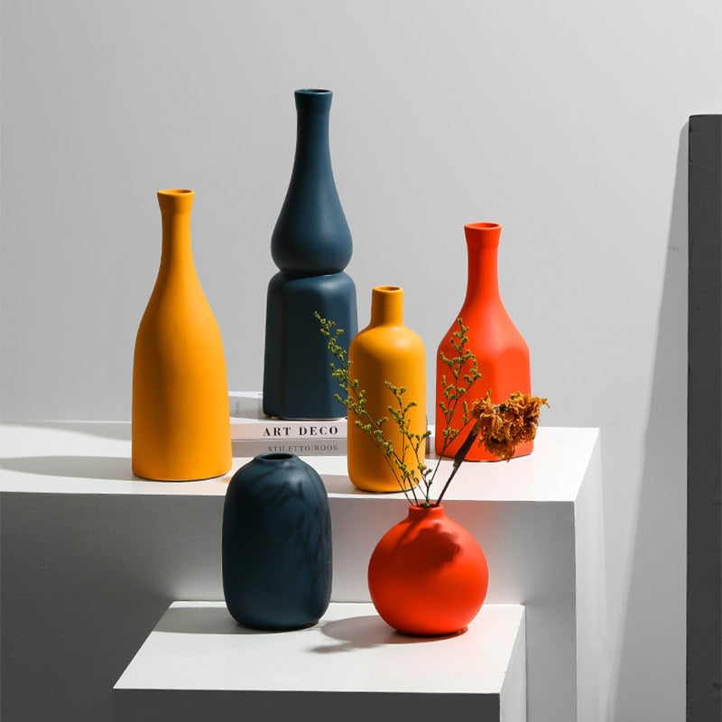 Contrasted Ceramic Vases