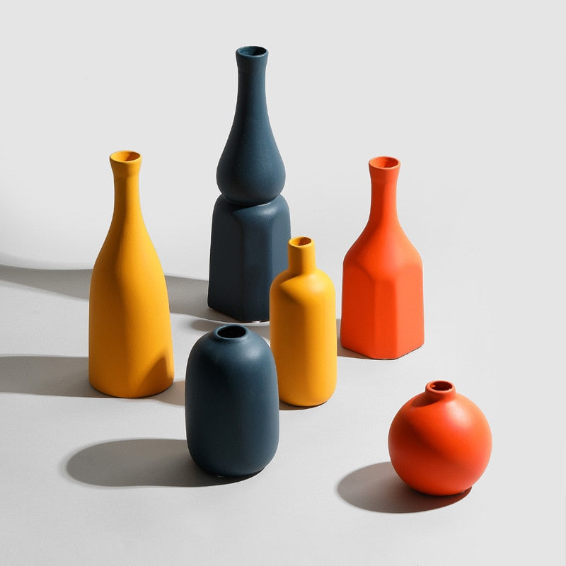 Contrasted Ceramic Vases