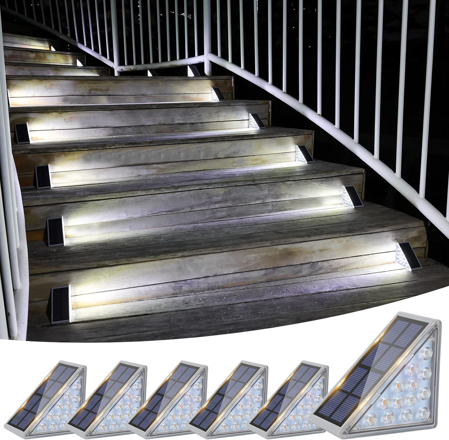 Outdoor Solar Step Lights Cool White
