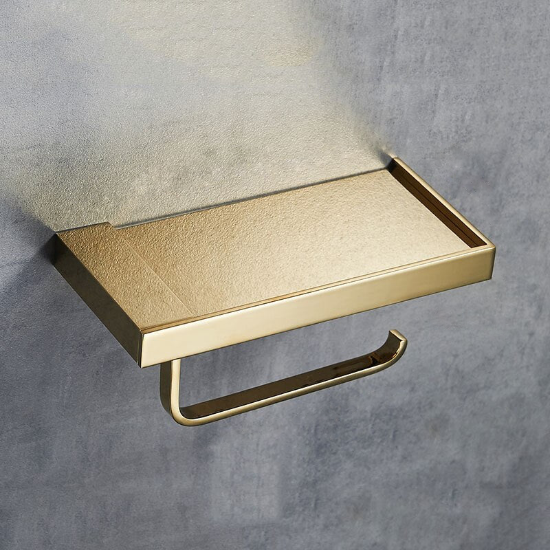 Copper Park Paper & Towel Wall Rack Gold