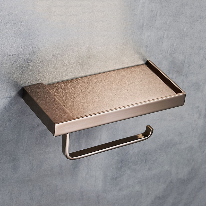 Copper Park Paper & Towel Wall Rack Rosegold