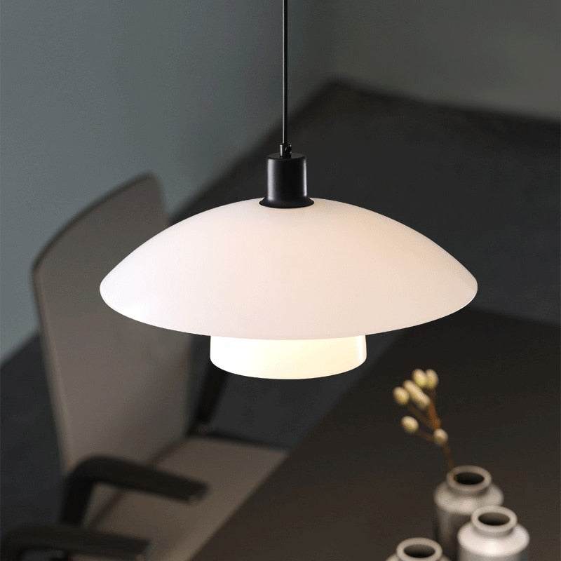 Cordia Retro Glass and Metal Pendant Light