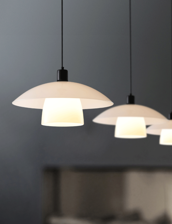 Cordia Retro Glass and Metal Pendant Light