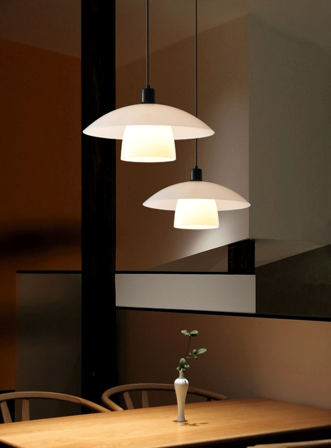 Cordia Retro Glass and Metal Pendant Light