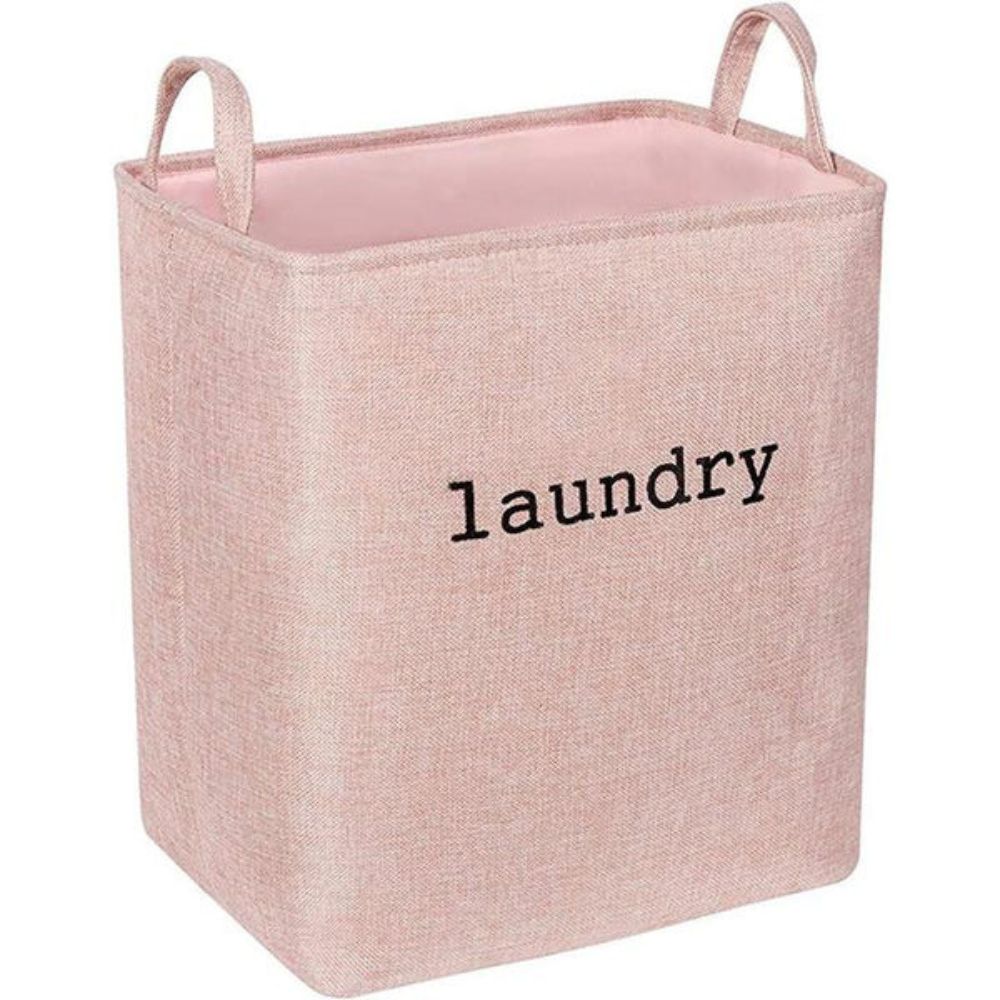 Cozy Cube Laundry Basket Blush Pink