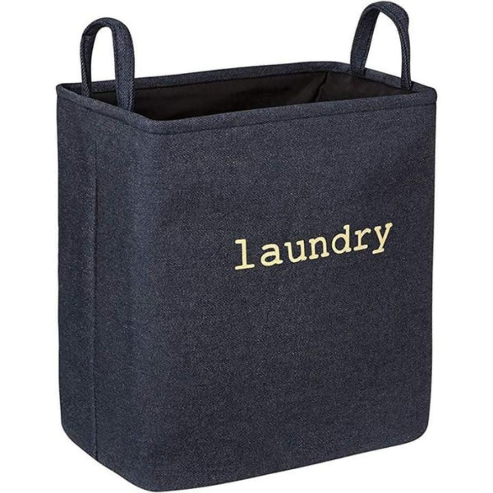 Cozy Cube Laundry Basket Midnight Blue