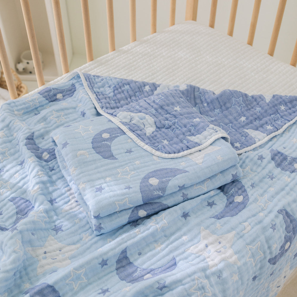 6-Layer Bamboo Muslin Baby Blanket - 40"×42 "