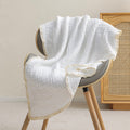 6-Layer Muslin Baby Blanket with Lace Trim