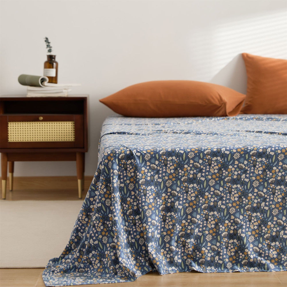 Cotton Floral Bed Sheets Valentu