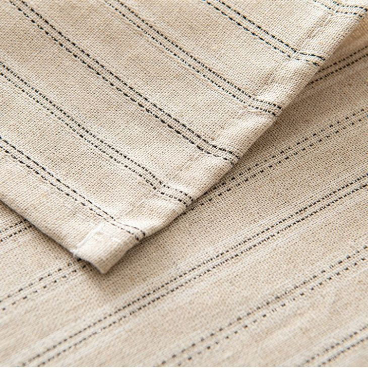 Nami Striped Cotton Linen Tablecloth Cover