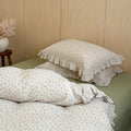 Floral Cotton Muslin Bedding Set – Ruffled Queen & Twin