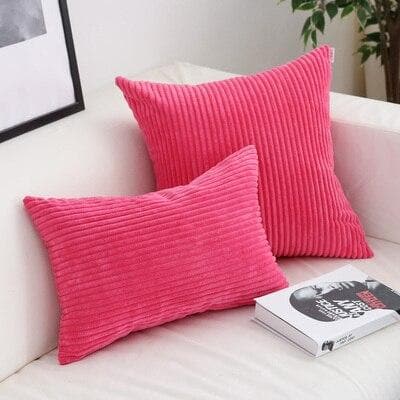 Cozy Corduroy Cushion Covers Hot Pink