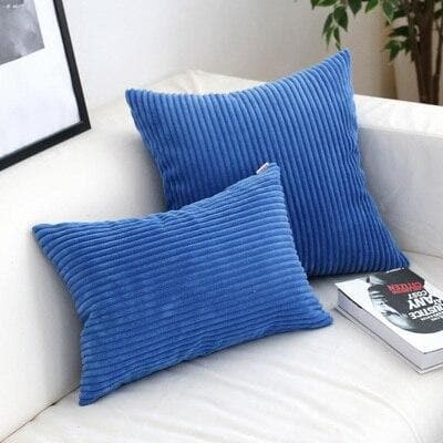 Cozy Corduroy Cushion Covers Royal Blue