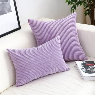 Cozy Corduroy Cushion Covers Lilac