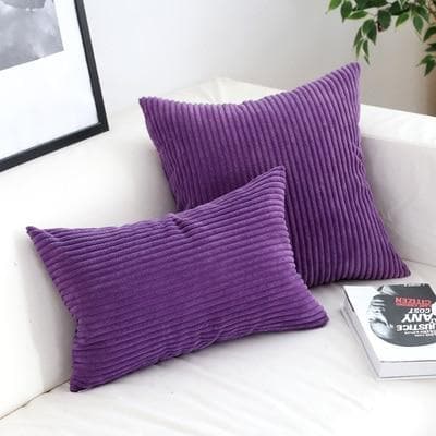 Cozy Corduroy Cushion Covers Purple