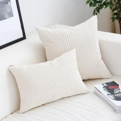 Cozy Corduroy Cushion Covers Ivory