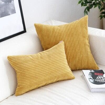 Cozy Corduroy Cushion Covers Gold