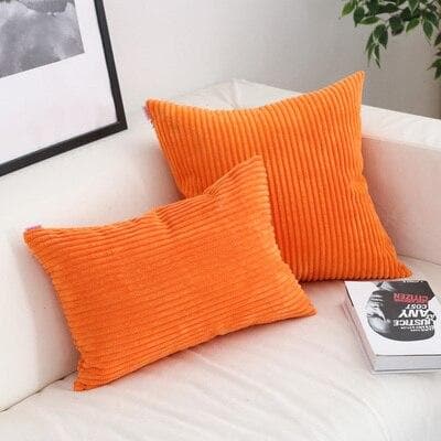 Cozy Corduroy Cushion Covers Orange
