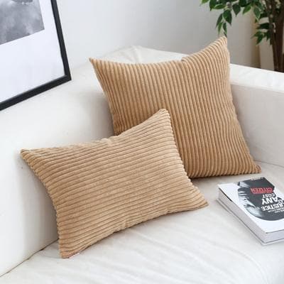 Cozy Corduroy Cushion Covers Camel