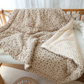 Winter Baby Quilt – Cotton Gauze & Minky Dot Fleece Floral
