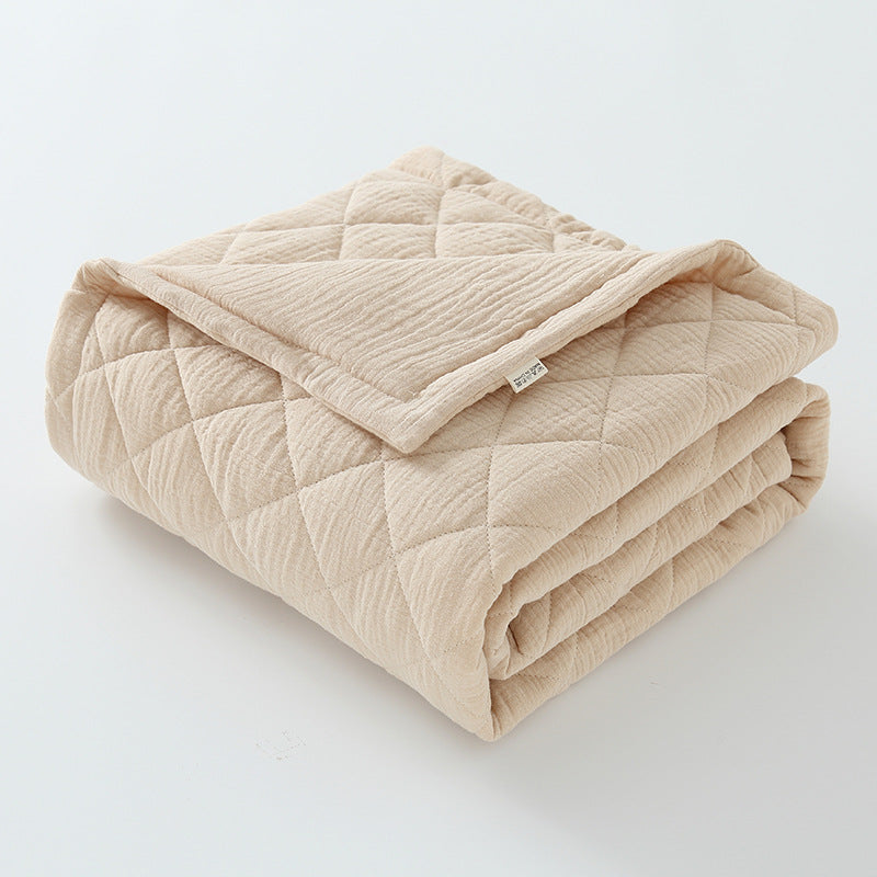 Cotton Muslin Baby Quilt – Soft & Lightweight Khaki