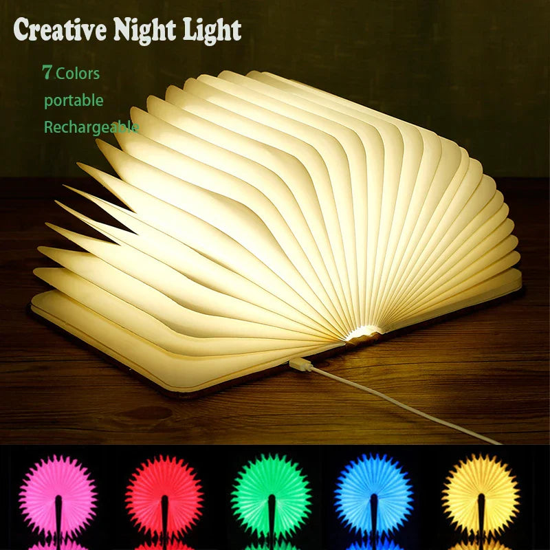 Creative 3D Folding Book Night Light