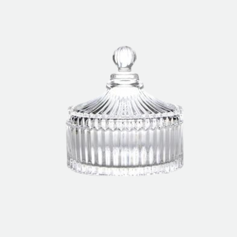 Crystal Glass Candy Jar Container Elizabeth Large