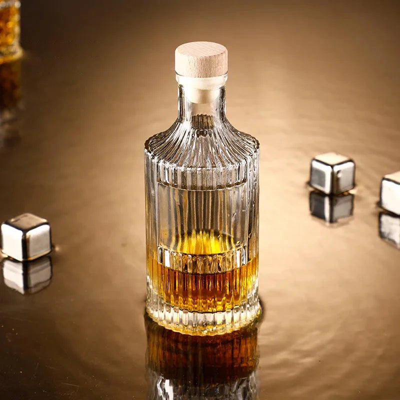 Prestige Crystal Whiskey Decanter Ridged 250 ml