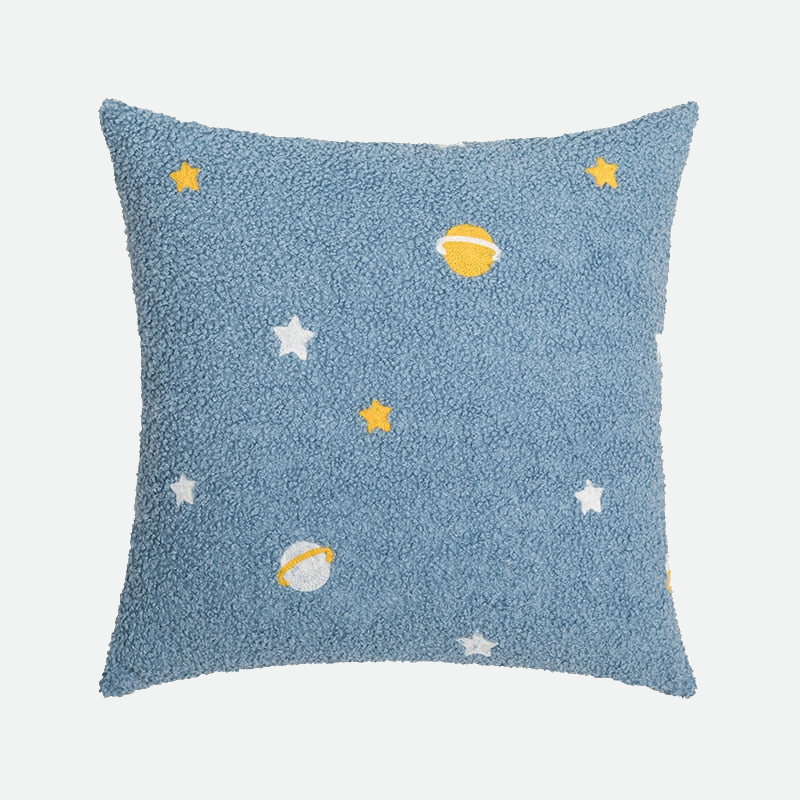 Cute Shapes Felt Pillow Covers Space