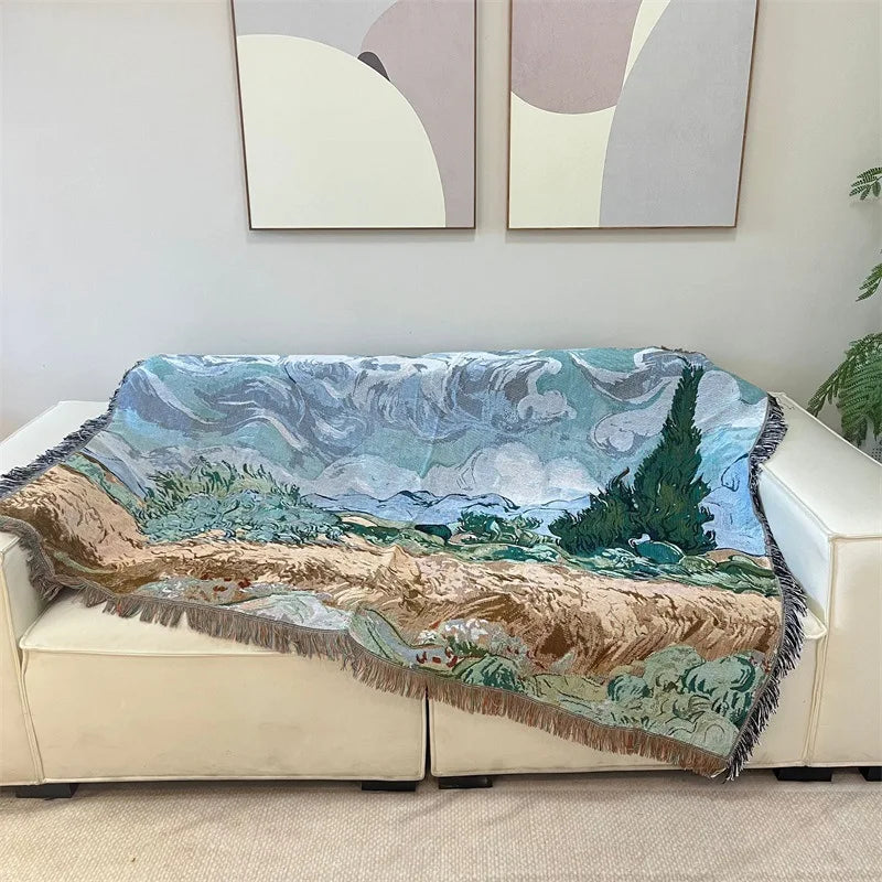Cypress Breeze Artisanal Woven Throw