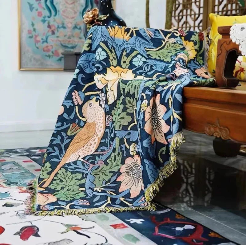 Cypress Breeze Artisanal Woven Throw