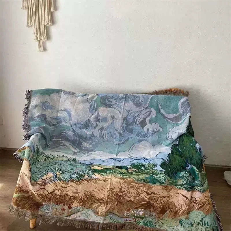 Cypress Breeze Artisanal Woven Throw