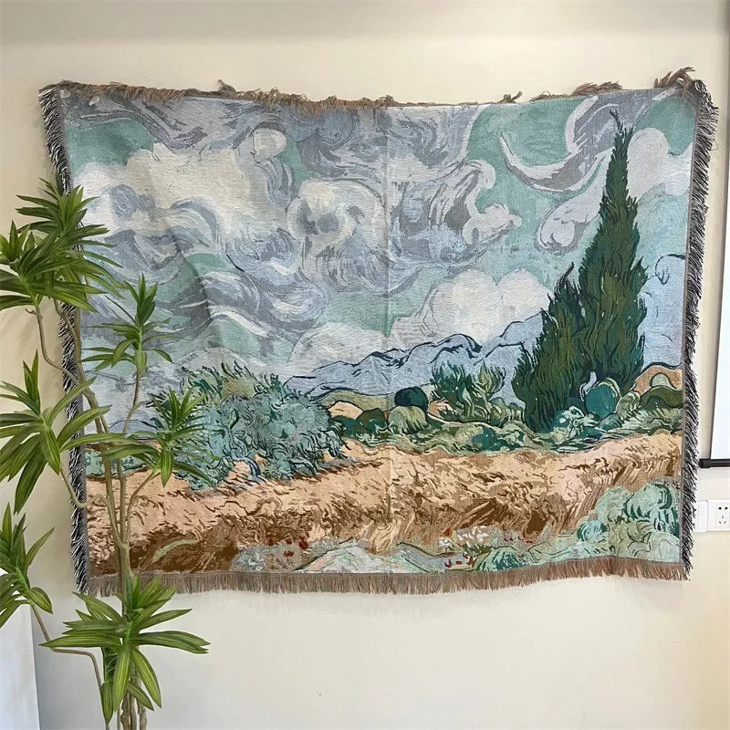 Cypress Breeze Artisanal Woven Throw