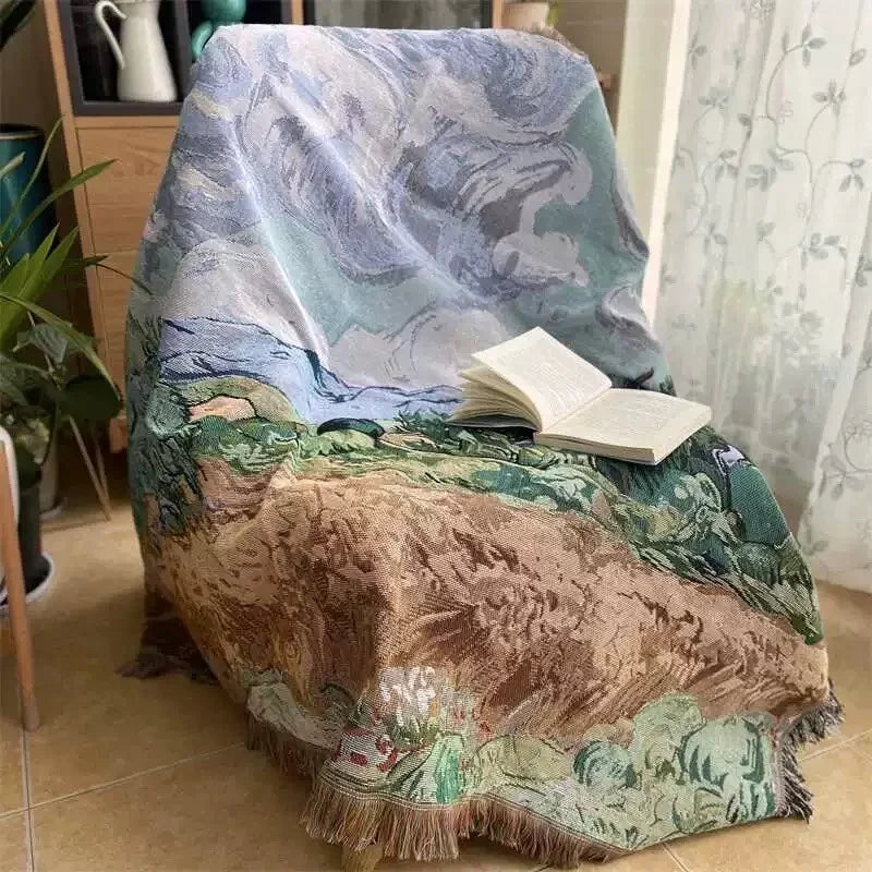 Cypress Breeze Artisanal Woven Throw