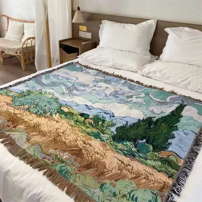 Cypress Breeze Artisanal Woven Throw