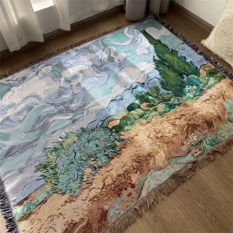 Cypress Breeze Artisanal Woven Throw